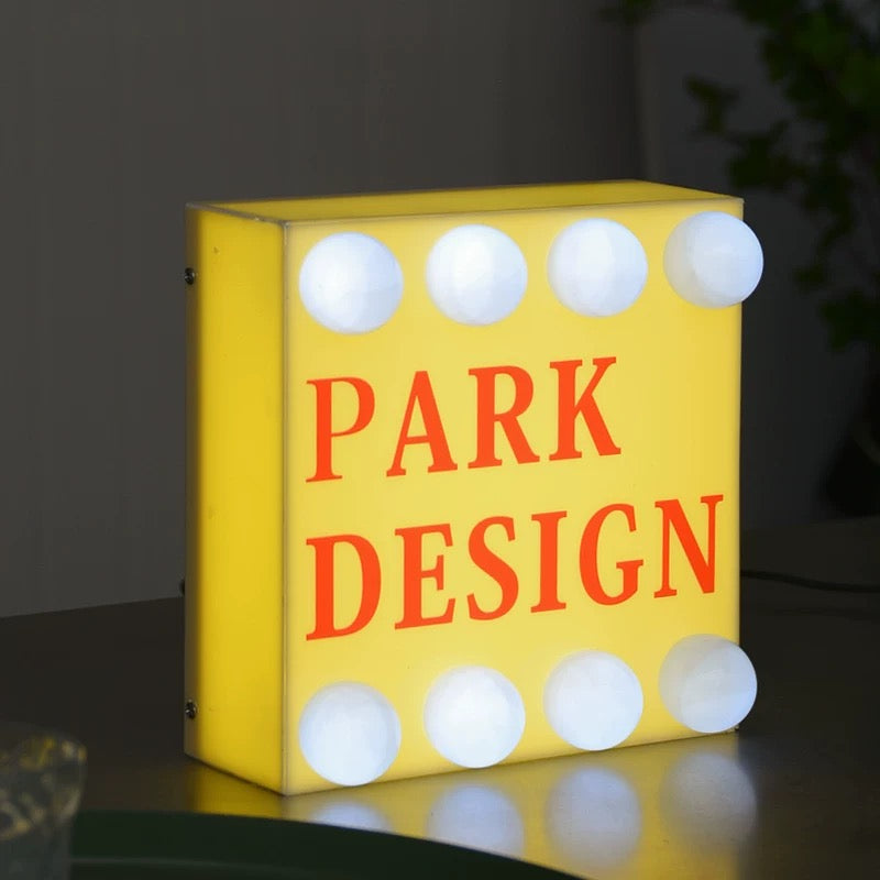 Custom Vintage Bulb Lamp Light Box