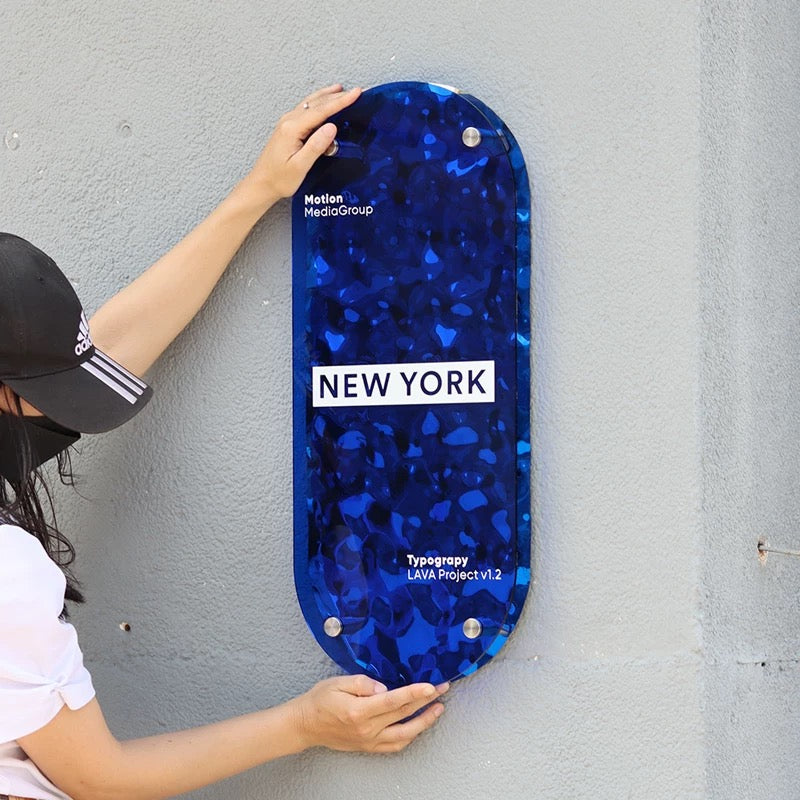 Custom Wave Color Acrylic Sign