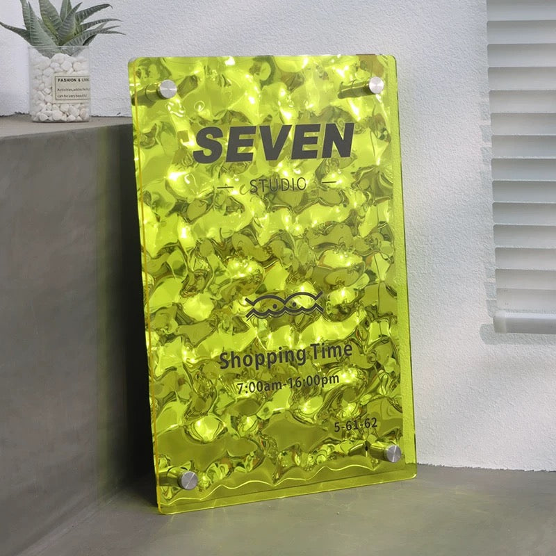 Custom Wave Color Acrylic Sign