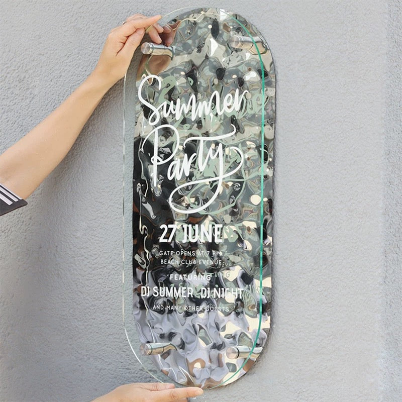 Custom Wave Color Acrylic Sign