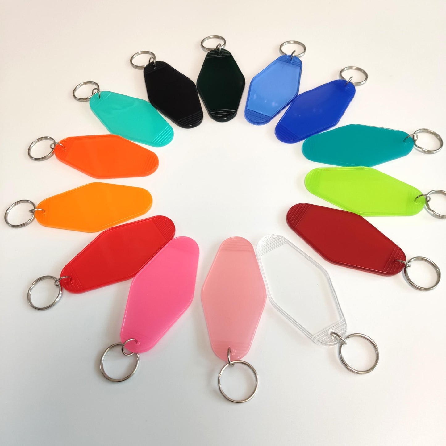 Personalised Keyrings | Transparency Keychains Diamond Shape Souvenir Promo Gifts