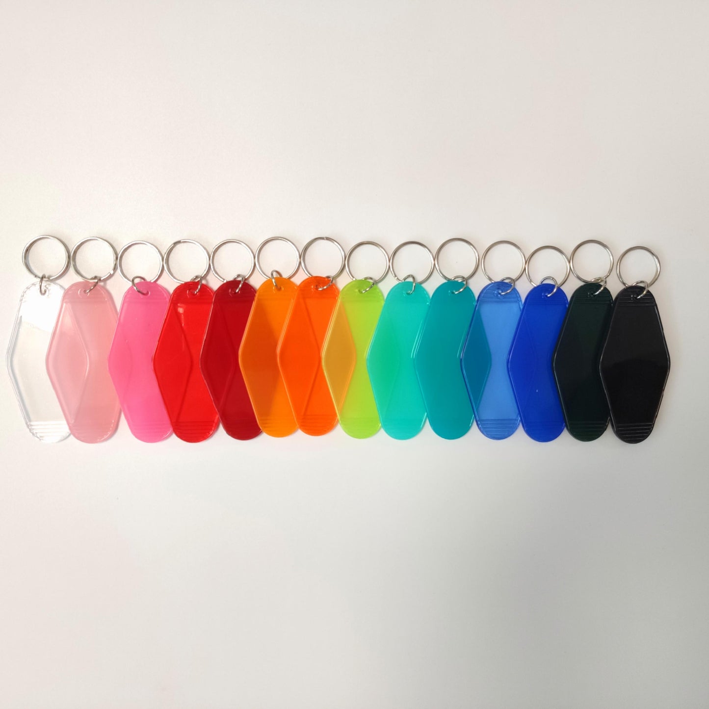 Personalised Keyrings | Transparency Keychains Diamond Shape Souvenir Promo Gifts