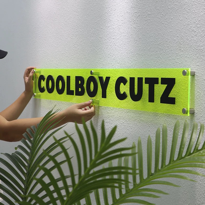 Custom Rectangle Acrylic Logo Sign