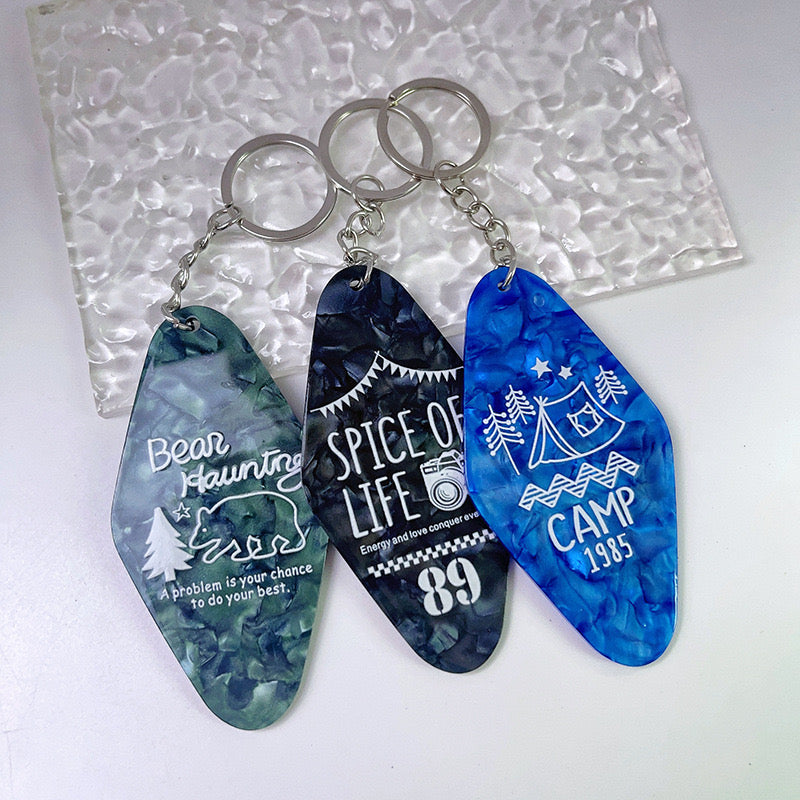 Wholesale Custom Motel Style Keychain Custom Hotel Style Acrylic Keychain Motel Keychain Blank