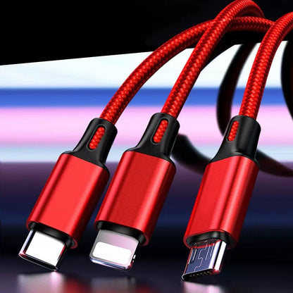 3-in-1 Compact Charging Cable Iphone & Lightning & USB-C | Custom Logo