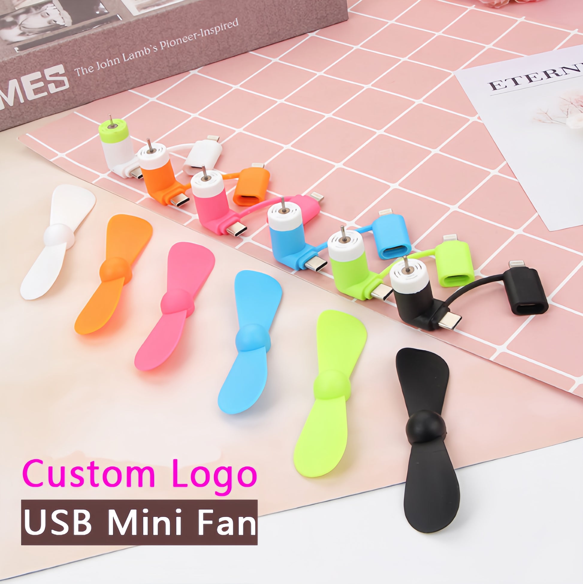 Hand Fans Rechargeable Portable Fan Programmable Advertising Promotional
