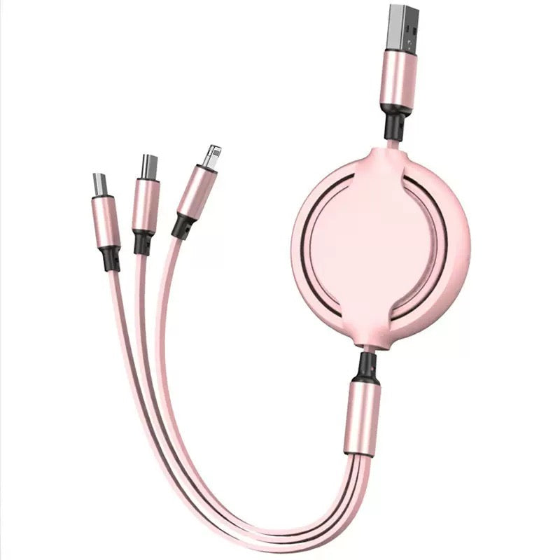 3 in 1 Charging Cable | Custom Logo For Iphone/Type C/Android