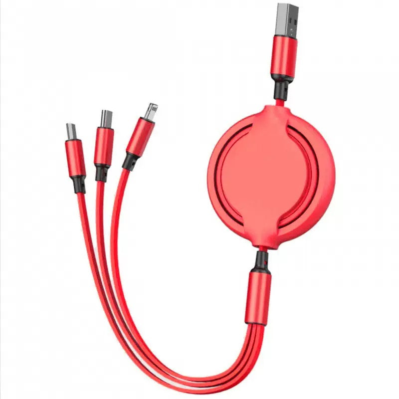 3 in 1 Charging Cable | Custom Logo For Iphone/Type C/Android