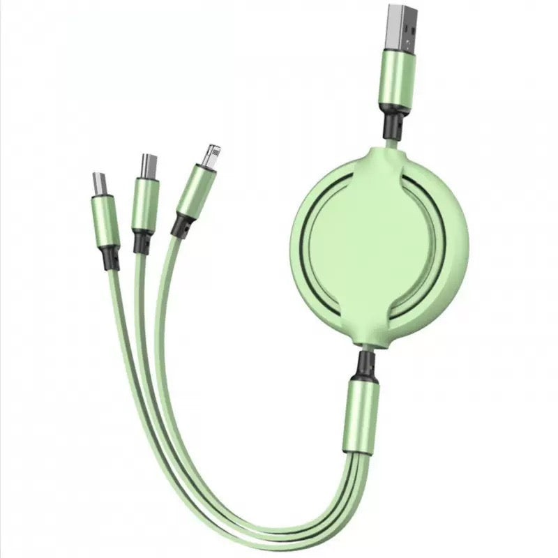 3 in 1 Charging Cable | Custom Logo For Iphone/Type C/Android
