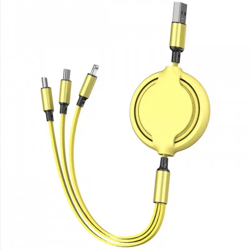 3 in 1 Charging Cable | Custom Logo For Iphone/Type C/Android