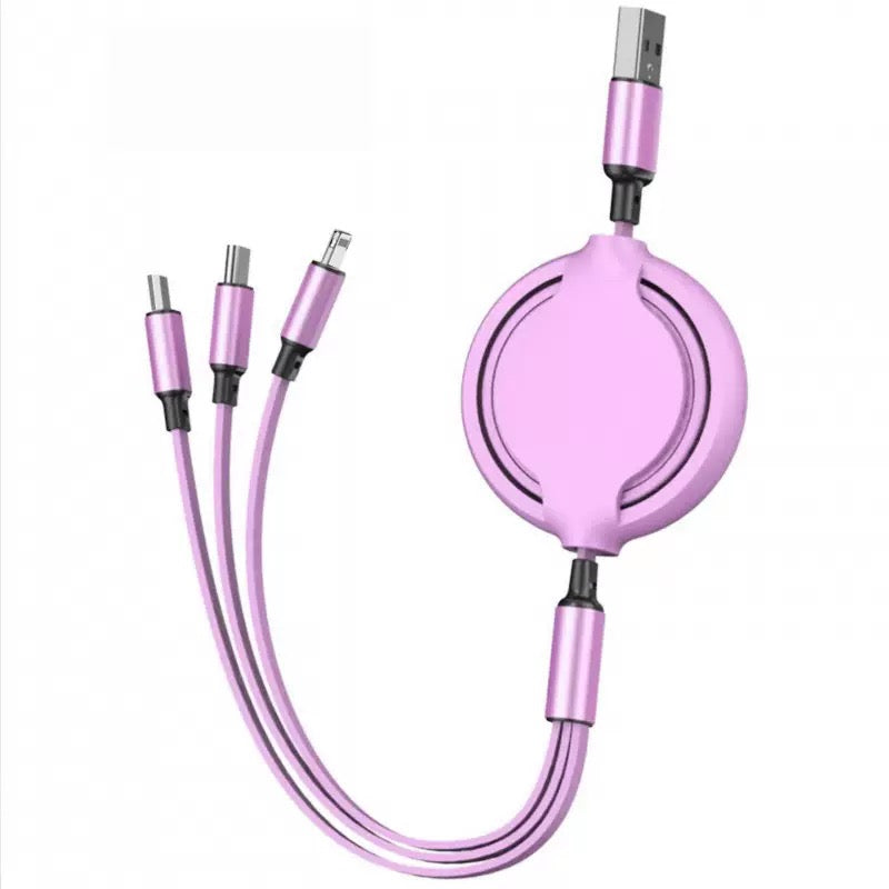 3 in 1 Charging Cable | Custom Logo For Iphone/Type C/Android