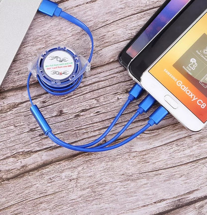 3 in 1 Charging Cable | Custom Logo For Iphone/Type C/Android