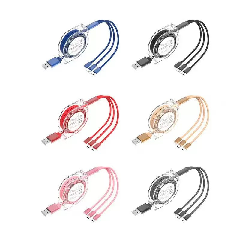 3 in 1 Charging Cable | Custom Logo For Iphone/Type C/Android
