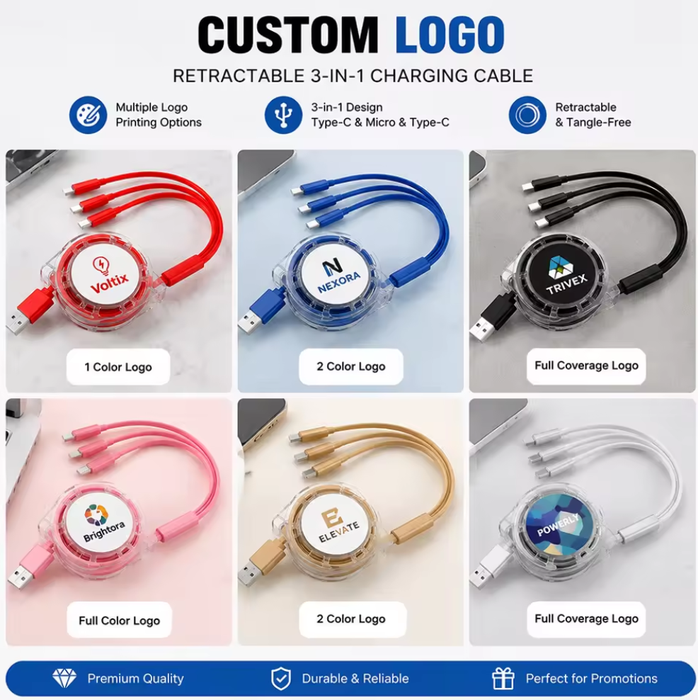 Custom 3 in 1 Charging Cable