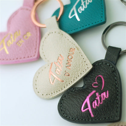 Promotional Gift Custom Embossed Logo Laser Engraving Car Keychain Keyring Pu Leather Keychain Metal Leather Keychain