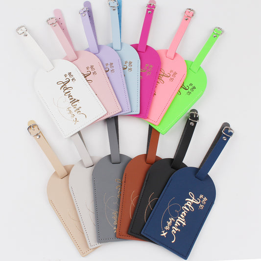 Hot Sale High Quality Fashion Design Embossed Text Travel Suitcase Custom PVC Rubber Luggage Tags for Baggage Accessories