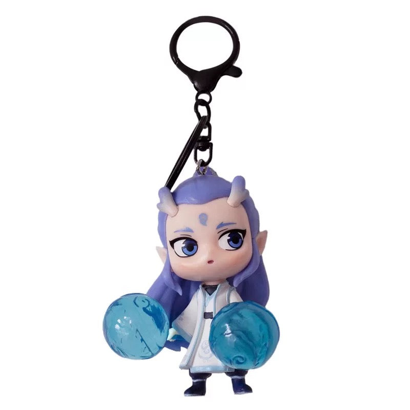 Nezha Demon Boy Naohai Pendant Keychain Unisex Magnetic Couple Accessory Lotus Root Iron Suction