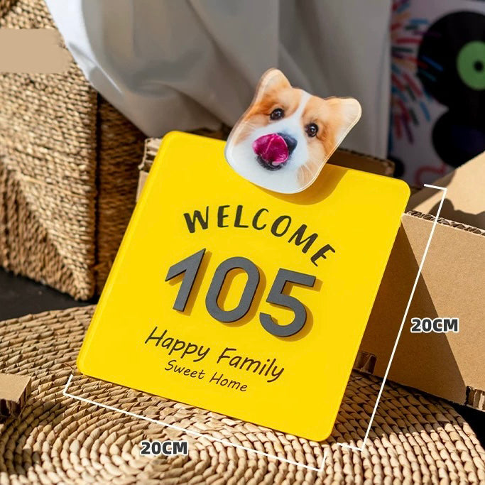 Custom Cute Acrylic Door Plate Outdoor