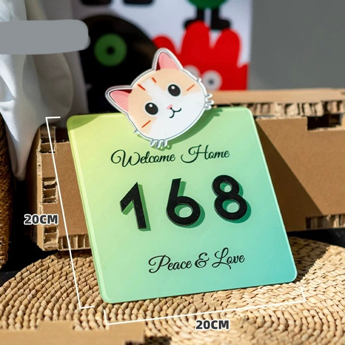 Custom Cute Acrylic Door Plate Outdoor