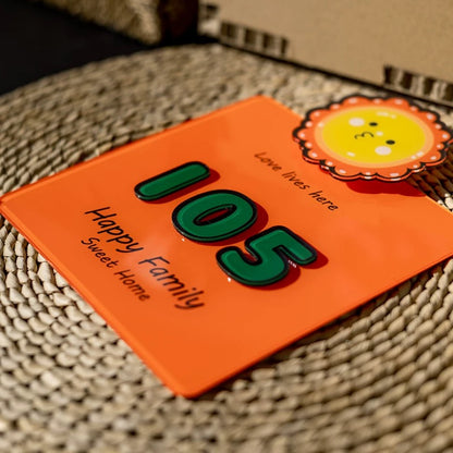 Custom Cute Acrylic Door Plate Outdoor