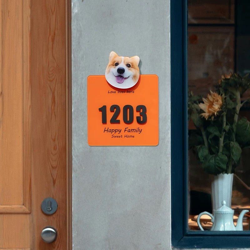 Custom Cute Acrylic Door Plate Outdoor