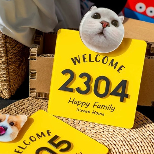 Custom Cute Acrylic Door Plate Outdoor