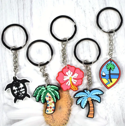 Custom PVC Keychain Logo/Text/Number Keyrings Plastic Keytags Promo Gift