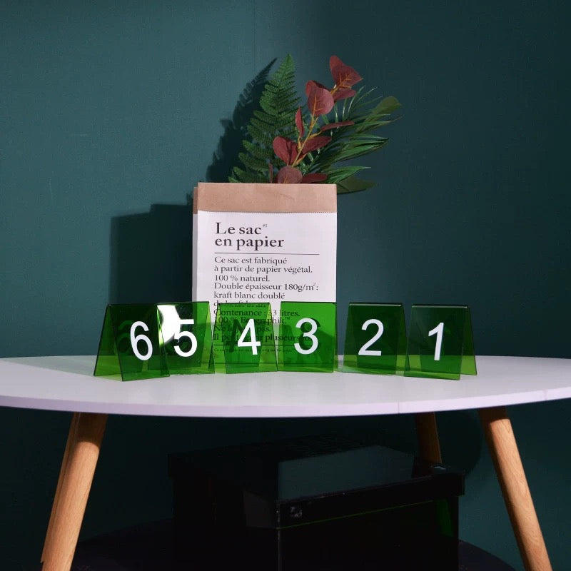 Custom Acrylic Number Table Stand