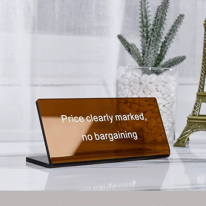 Custom Acrylic Display Table Sign