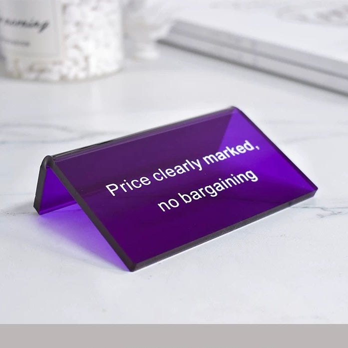 Custom Acrylic Display Table Sign