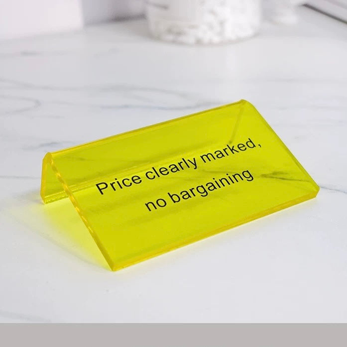 Custom Acrylic Display Table Sign