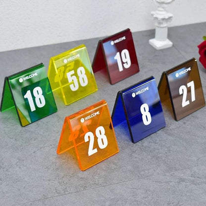 Custom Acrylic Number Table Stand