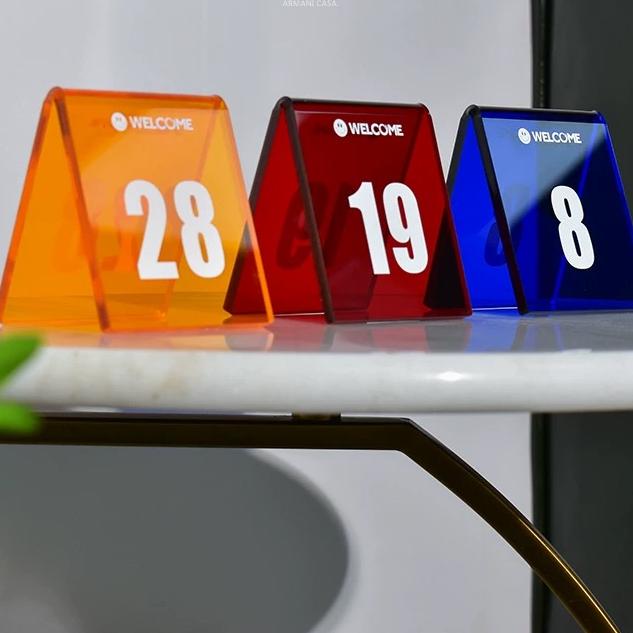 Custom Acrylic Number Table Stand