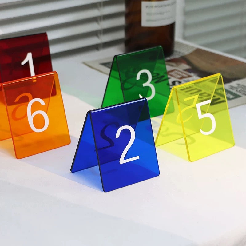 Custom Acrylic Number Table Stand