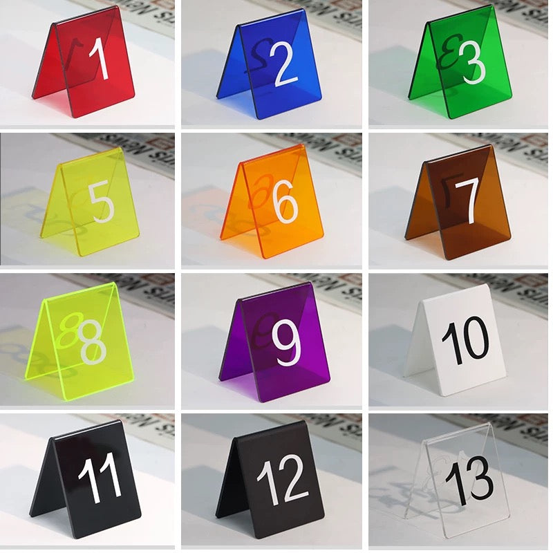 Custom Acrylic Number Table Stand
