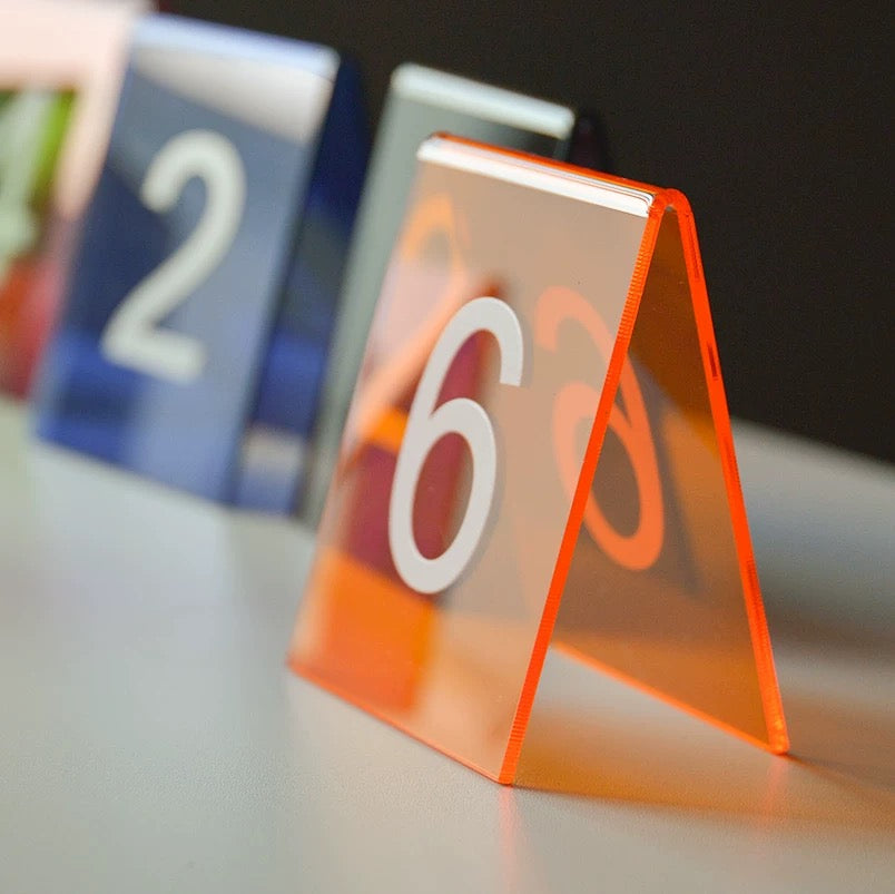 Custom Acrylic Number Table Stand
