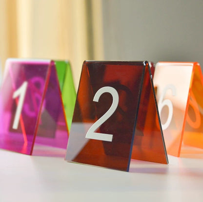 Custom Acrylic Number Table Stand