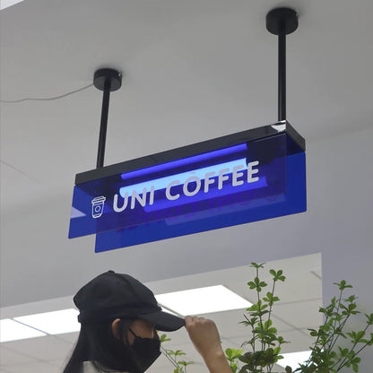 Custom Hanging Business Light Box