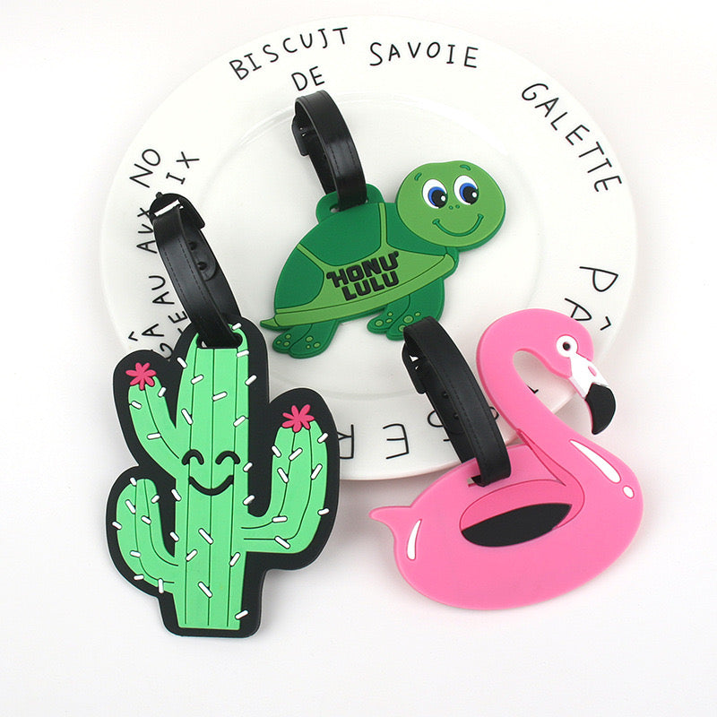 Custom Tag Luggage Bag Luggage Rubber PVC Travel Luggage Tags Labels Holders