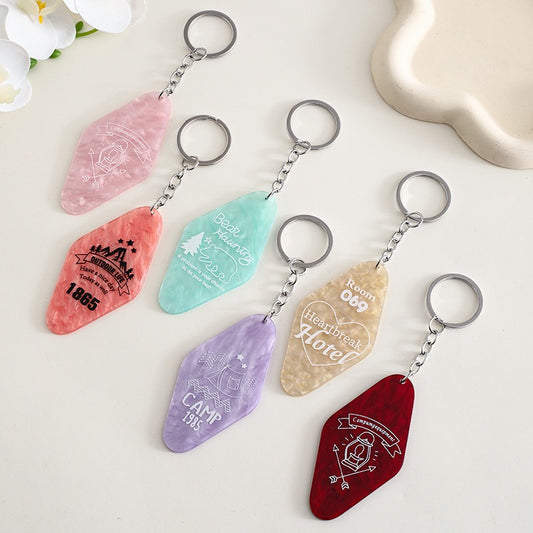 Custom Marble Keyring Personalised Key Chains for Women