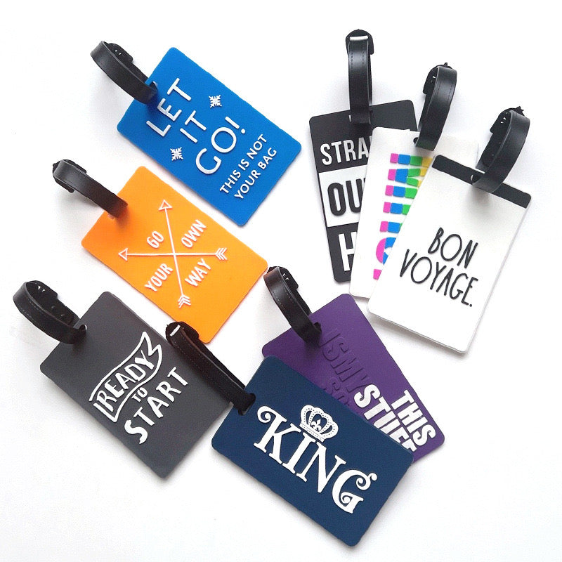 Custom Personalized Blank Aluminum Matte Metal Luggage Tag Laser Cutting Black Matte Anodized Metal Travel Luggage Tag
