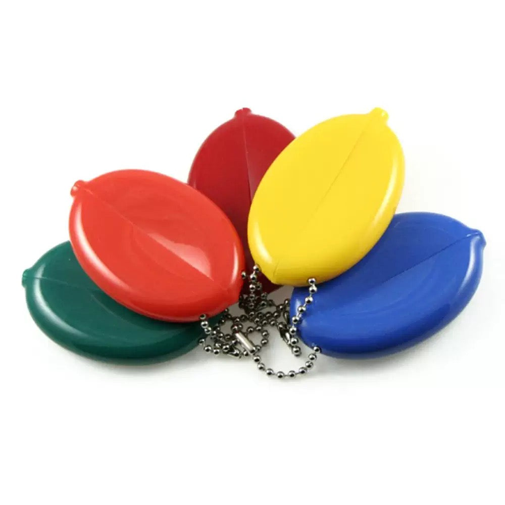 Custom Rubber Coin Purse Keyring Oval Coin Keychain Promo