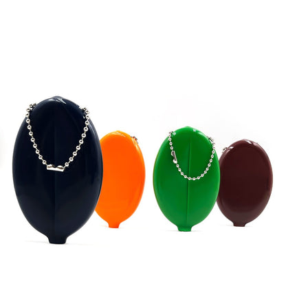 Custom Rubber Coin Purse Keyring Oval Coin Keychain Promo