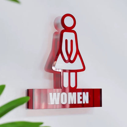 Custom Acrylic Toilet Signs & Bathroom Signs