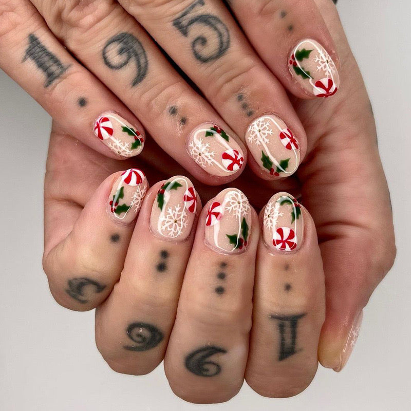 Custom Private Label Home Salon French Tips Press on Nails 100% Real Handmade Pre-made Design 3D Press on Nails