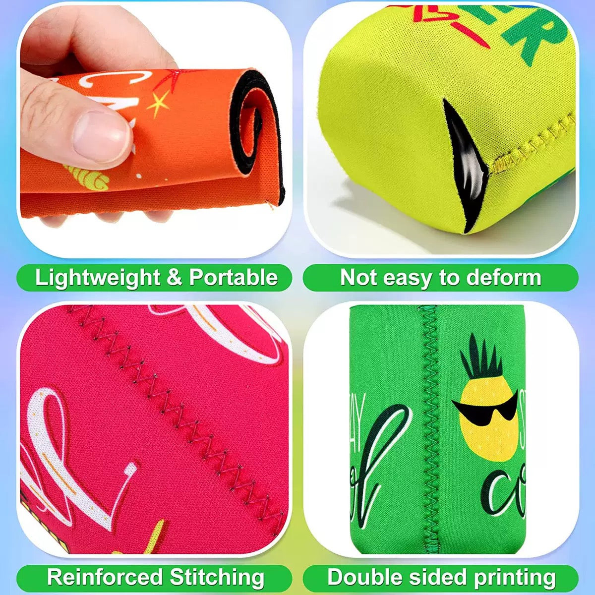 Logo Custom Drink Beer Neoprene Can Cooler Sublimation Blanks Products 16oz 12oz Cans Cooler Cup Sleeve Bottle Coolers