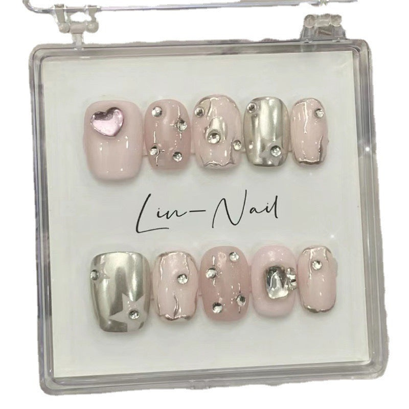 Wholesale New 24Pcs Set Private Label Custom Removable Fale Nails Press Designs Finished Nails Packaging Press on Nails