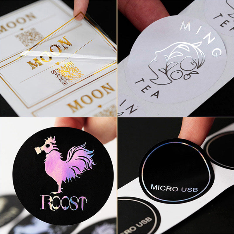 Custom Logo Private Label Roll White Vinyl Waterproof Spray Bottle Cosmetic Stickers Labels for Perfume