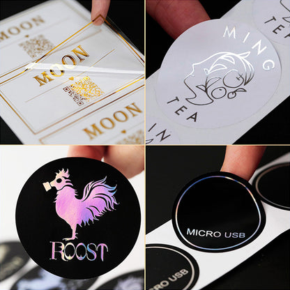 Custom Logo Private Label Roll White Vinyl Waterproof Spray Bottle Cosmetic Stickers Labels for Perfume