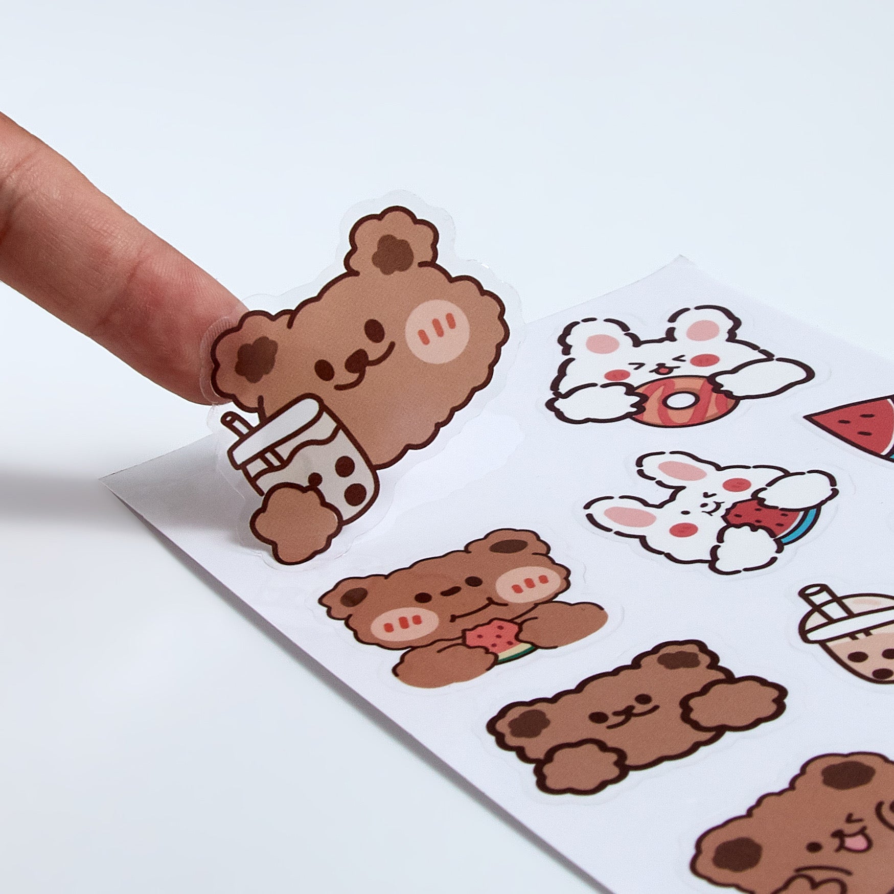 Custom Vinyl Die Cut UV Holographic Epoxy Sticker Vsco Cartoon Pvc Label Pack Adhesive Waterproof Customs Logo Stickers Sheet